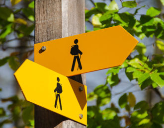 Hiking Directional Sign