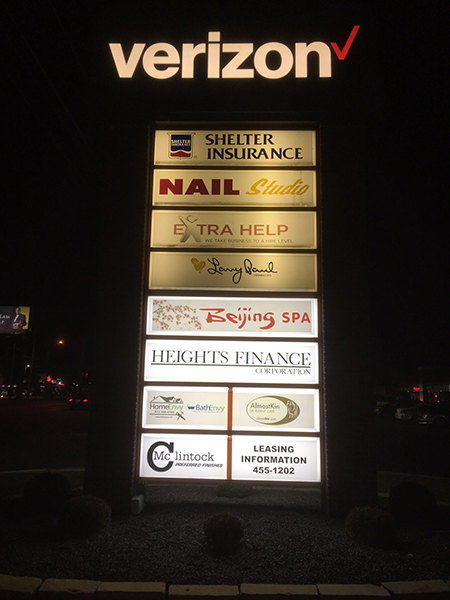 Lighted Commercial Sign