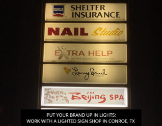 Put Your Brand Up In Lights: Work With A Lighted Sign Shop In Conroe, TX