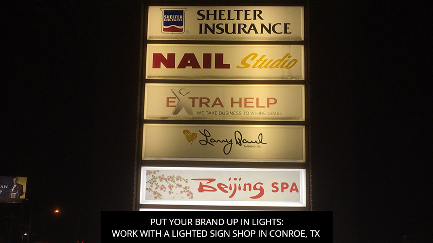 Put Your Brand Up In Lights: Work With A Lighted Sign Shop In Conroe, TX